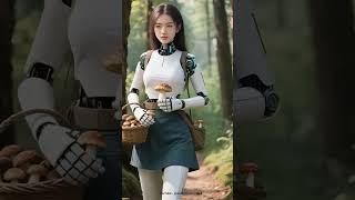 Robot Foragers Discovers Mashrooms in the Forest 🍄🤖 #naturemeetstech #aiexplorer #ai #robot #shorts