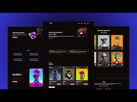 How To Create NFTs Website Using HTML CSS and JS