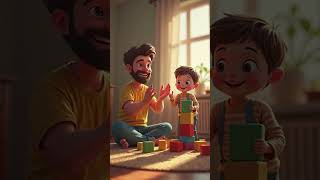 "Thank You Papa 💙 | Father’s Day Song for Kids | Short & Sweet Rhymes"