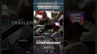 GTA 6 TRAILERS COMPARISON!! GTA 6 Jason Duval Protagonist Second Appearance Scene#gta6 #gta #shorts