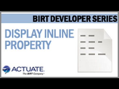 Using the Display Inline Property to change a BIRT Report Layout