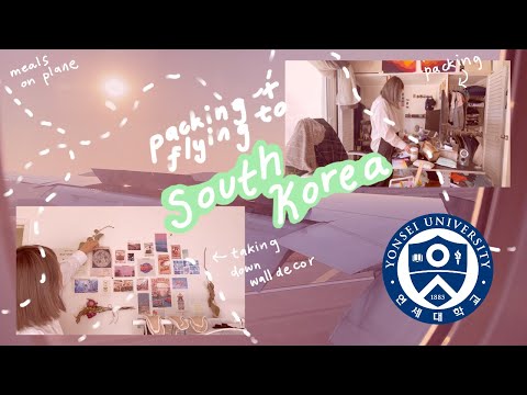 packing + flying to South Korea | Yonsei University