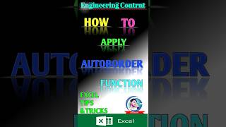 How to apply autoborder in excel #excel #shorts #ytshorts #exceltips #tutorial #viral #border