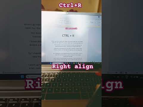 CTRL+R RIGHT ALIGN #computerknowledge #computerworld #shortcutkeys #exam #tricks #computertips