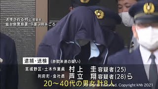 わざと交通事故起こし保険金だまし取ろうとした疑い　仙台市の男ら8人逮捕・送検（20211027OA)