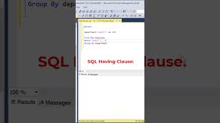 #SQL Having Clause Example. #datascience #programming #coding #sqltutorial
