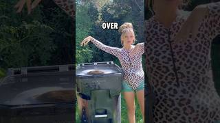 Trash can cold plunge ✅ #coldplunge #icequeen #icebath #wifey #funny #prank #hubby #shorts
