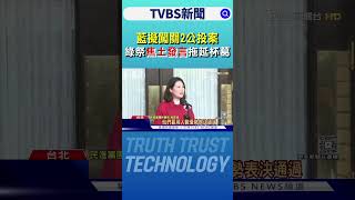 藍擬闖關2公投案 綠祭「焦土發言」拖延杯葛｜TVBS新聞 @TVBSNEWS02