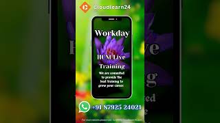 Workday Hcm Live Training |Cloudlearn24  #workdaytraining #livetraining #youtubeshorts #shorts #hcm