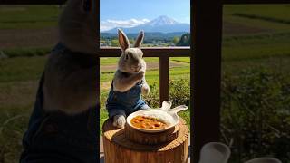 AI Bunny Chefs Cook Curry?! 🍛🐰 | Cutest Robot Kitchen Ever! #rabbit #ai #animalshorts #aiart #bunny