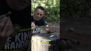 Making a camp fire with a broken lighter