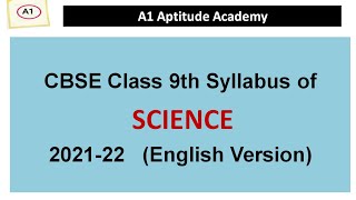 CBSE Class 9th Syllabus of Science