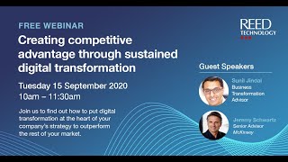 Creating competitive advantage through digital transformation, webinar recording