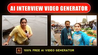 Ai Interview Video Kaise Banaye | Ai News Reporter Video Editing | Free Ai Video Generator