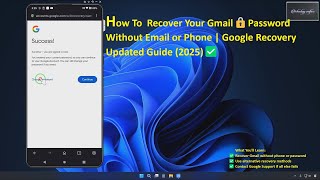 LOST Gmail Password? NO Recovery Email/Phone? FIX IT!✅