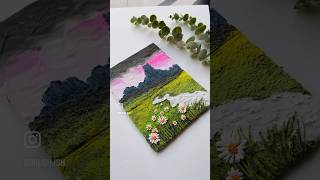 Painting with air dry clay #airdryclay #clayart #diycrafts #diy #diyideas #clayvideos #landscape