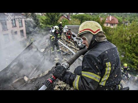 Russia launches drones strikes on Ukrainian city of Kharkiv, starting fires across city