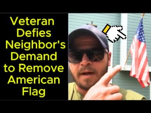 Veteran Defies Neighbor’s Demand to Remove American Flag – What Happens Next Will Shock You!