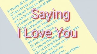 Saying I Love You Phrases in English / Learning English