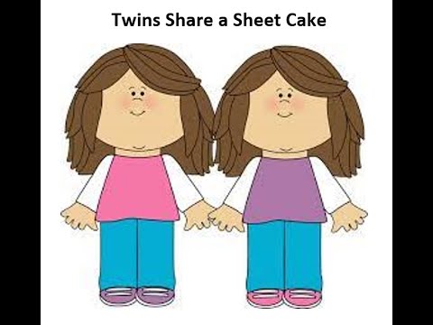 Twins Share a Sheet Cake Day 132