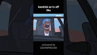 Kendrick on tv off be like #animation #kendricklamar #funny