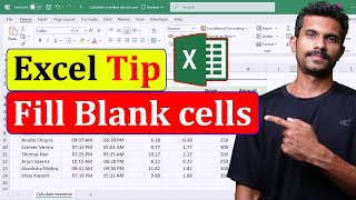 Quick method to Fill blank cells in Excel