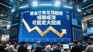 黄金已有见顶趋势  短期成顶 可能走大回调