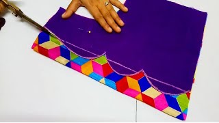 Simple and easy designer blouse back neck design || Latest blouse design || #madhurafashionkatta