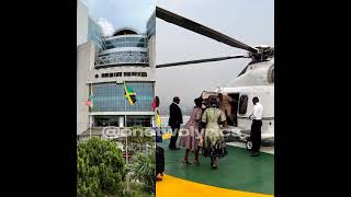 Pastor Adeboye and His Wife Arrived In Lagos For The Dedication of Trinity Towers