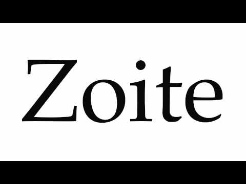 How to Pronounce Zoite