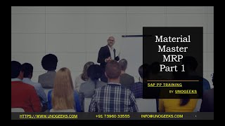 SAP PP Training | Material Master MRP Part 1 | SAP PP S4 HANA Training