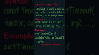 Set timeout #react  #nkrlibrary  #watchnow #settime #timeinterval #memes #bharat #syntax #watchtime