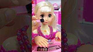 Satisfying With Unboxing Doll Makeup Set Toys, ASMR Video #shorts
