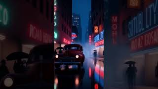 Vintage Vibes in a Neon City 🌃🚗