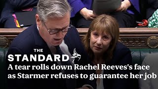 PMQs: Moment a tear rolls down Rachel Reeves's face as Starmer refuses to guarantee her job
