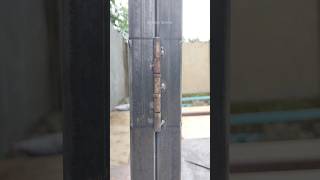 Welder's idea in welding hinge work on square tube #welding #art #satisfying