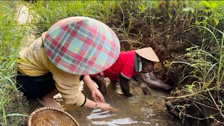 Farmer Abu works hard to help Mom work in the fields