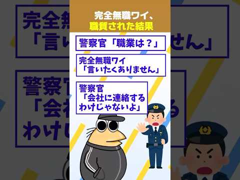 【2ch面白】警察官「職業は？」完全無職ワイ「言いたくありません」