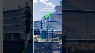 SketchUp tips ✨ Modern curved glass window modeled in SketchUp – blending style and precision. #art
