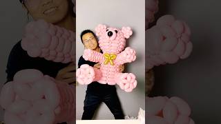 Teach you to make a pink bear with balloons in 15 seconds, perfect for giving to daughters! #balloon