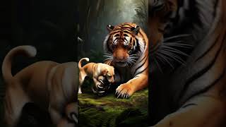 junglefun The story of the tiger and the dog #viral video fact video #cat