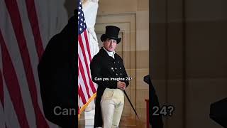 In 1824, Lafayette was the first foreign dignitary to address a joint session of Congress