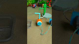 Mini hand pump project water with supply motor brick goat duck and farm #waterpump #shorts #413