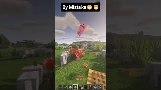 By Mistake😁😁  #minecraft #shorts #funny #minecraftanimation #scam  #tips #trap #jump #tips #mistakes