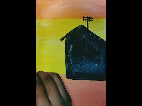 Easy watercolor cityscape painting #art#watercolorart#cityscape#citylights #sunset#paintingtechnique
