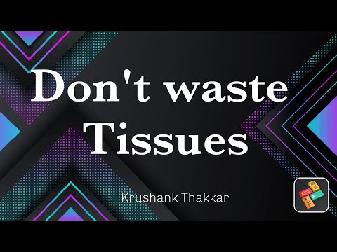 Stop Wasting Tissues #change #habits