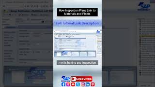 How Inspection Plans Link to Materials and Plants | SAP QM Stability Studies | SAP Tutorial For Free