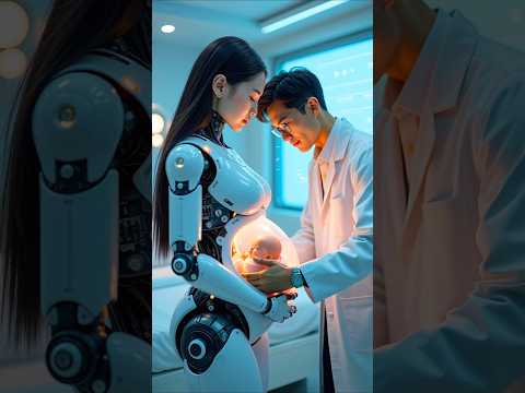 The Day Science Made a Robot Pregnant 😱🤖👶 #future #cute #meibot #baby #tech #2050