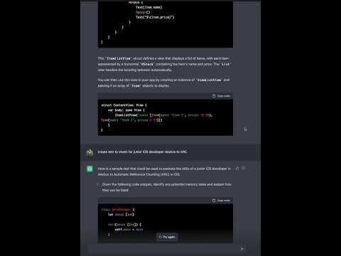 How to prepare for iOS interview with ChatGPT?