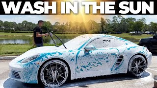 How to WASH a CAR in the SUN - Porsche 718 Cayman Detail